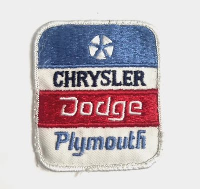 Vintage 1980s Chrysler Dodge Plymouth Embroidered Uniform Jacket Patch NOS! - Image 1 of 3