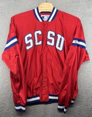 Equipo de Baloncesto Vintage Champion SCSU Rojo Calentamiento Emitido Talla 48 +2 Longitud Foto 1 de 4