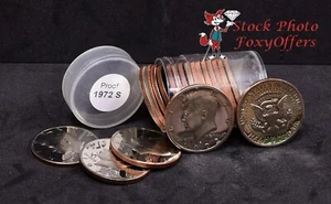 Rollo de medio dólar Kennedy 1972-S - 20 monedas - prueba - Imagen 1 de 2