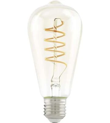 Lampadina LED Pera con filo a spirale ambra E27 4W 2200K - Immagine 1 di 4