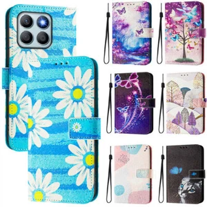 Butterfly Cat Flower Wallet Phone Case For Honor X6A X7A X8A X9A X8 X40 X40i X50 - Picture 1 of 30