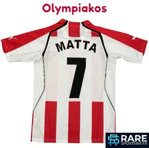 AUTHENTIC OLYMPIAKOS 2005-06 HOME FOOTBALL SHIRT MEDIUM ADULT (V GOOD) MATTA No7 - Picture 1 of 6
