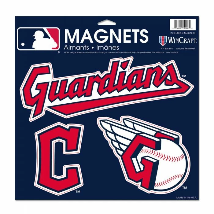 PACK DE 3 IMANES DE VINILO TROQUELADOS CLEVELAND GUARDIANS 11"X11" ALTA CALIDAD ALTA RESISTENCIA Foto 1 de 1