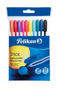 Pelikan Kugelschreiber Stick 10 Farben im Polybag - Bild 1 von 1