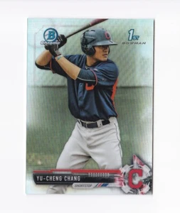 Bowman Chrome Prospects Refractors 2017 #BCP79 Yu-Cheng Chang/499 Guardians - Imagen 1 de 2
