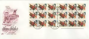 #3013a ArtCraft BOOKLET PANE OF 18 - CHRISTMAS -CHILDREN SLEDDING 1995 - Picture 1 of 1