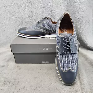 Stacy Adams Schuhe Herren Größe 8 Locke grau Schnürschuhe Flügelspitze Oxford *neu mit Etikett* - Bild 1 von 13