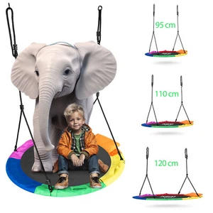 NEO-SPORT XXL Nestschaukel Tellerschaukel Rundschaukel  Ø 95 110 120 cm Schaukel - Bild 1 von 34