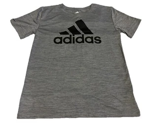 Jugend Kinder Größe M Medium Größe 10-12 Adidas Primegreen Aeroready grau T-Shirt - Bild 1 von 5