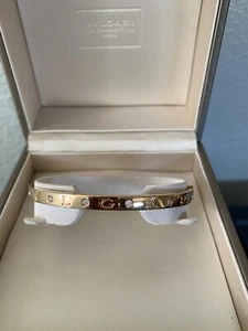 Bvlgari Bvlgari Bracelet,Rose Gold with Diamonds,Authentic,made In Italy - Picture 1 of 7