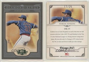2008 Donruss Threads Diamond Kings Green Framed /25 Fergie Jenkins #DK-35 HOF