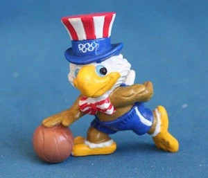 1984 OLYMPIC GAMES Los Angeles Mascot Sam the Eagle Basketball pvc figure RARE!! - Bild 1 von 5