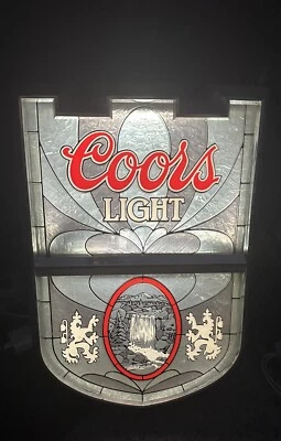 Vintage Coors Beer Lighted Waterfall Shield Sign 1970’s RARE - Tested, Working!! - Image 1 of 4