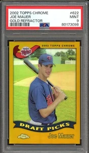 2002 Topps Chrome Gold #391 Joe Mauer PSA 9 (MINT) HOF - Picture 1 of 2