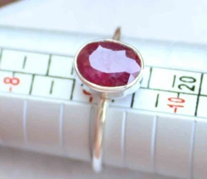 10.40 Ct Natural Ruby Gemstone Ring 925 Sterling Silver Ring Handmade Size 9 - Picture 1 of 4