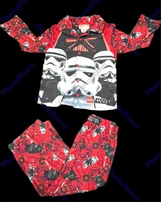 *Pijama Lego Star Wars masculino tamanho 4-5 manga longa duas peças botão fecho frontal* - Imagem 1 de 4