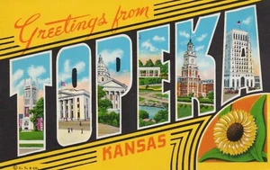 Greetings from Topeka, Kansas - posted litho - Picture 1 of 3
