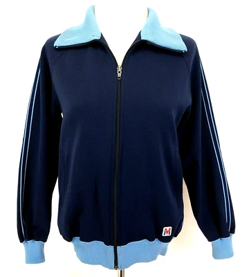 Chaqueta de Pista Mizuno ATHLETE Años 70 De Colección Azul Para Mujer Se Ajusta M a S Funciona Pequeña RARA * Foto 1 de 4