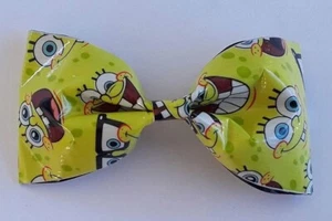 Sponge Bob gelb Klebeband Haarspange Schleife Fliege Handarbeit - Bild 1 von 5