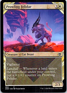 Prowling Felidar Magic The Gathering Zendikar Rising Showcase Light Play - Picture 1 of 1
