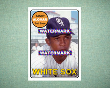 Sandy Alomar Chicago White Sox 1969 Style Custom Baseball Art Card