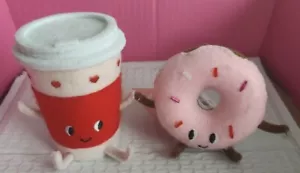 Target Spritz 2024 Valentine Felt Duo's - NWT Coffee And Doughnut - Picture 1 of 2