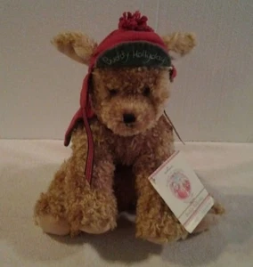 2002 Hallmark "BUNNIES BY THE BAY" Jolly Ice Folly BUDDY HOLLYDAY cane peluche nuovo con etichette - Foto 1 di 6