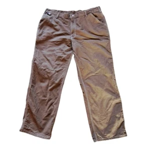 Carhartt Cat 2 Pants Mens 40x30 Khaki Rust Color Canvas Cargo Carpenter Wide Leg - Photo 1/9