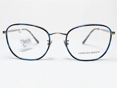 全新 Giorgio Armani AR5105J 3247 男式蓝色哈瓦那/金色眼镜框 52/20 — 第 1/4 张图片