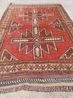 Distressed Authentic Hand Knotted Afghan Balouch Wool Area Rug 125x84cm