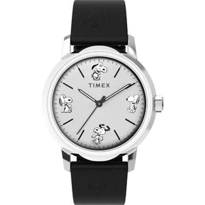 Reloj Timex Hombre Marlin Peanuts Boceto Automático Correa Cuero Negro TW2W54000 - Imagen 1 de 4