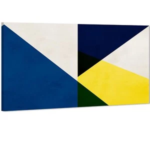 Abstrakte gelb blau Kunstwerk Leinwand Kunst Bilder - Bild 1 von 55