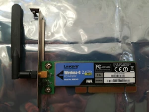 Linksys Wireless-G 2.4GHz 802.11g PCI Adapter Card WMP54G With Antenna - Picture 1 of 5