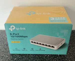 TP-LINK 8 Port 10/100 Mbps Desktop Switch TL-SF1008D Plug & Play Ethernet Hub - Picture 1 of 3