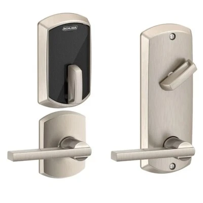 Schlage FE410 LAT GRW 619 Satin nickel Control smart interconnected lock - Image 1 of 2