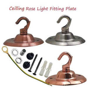 Mehrfarbige Deckenrosette Haken Platte Leuchte Kronleuchter 75 mm Durchmesser - Bild 1 von 14