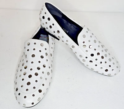 Женские белые кожаные мокасины с заклепками Kenneth Cole Westley 2 размер 7 M - Изображение 1 из 4