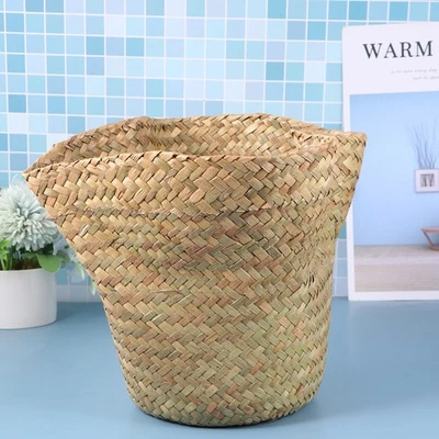  Blumenübertopf Geflochten Natürlicher Geflochtener Korb Blumenausstellungskorb - Bild 1 von 4