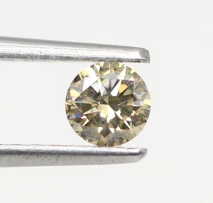 Champagne /SI2 Grade 0.19 Ct Certified Natural Diamond Loose Excellent Round - Picture 1 of 10