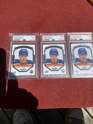 2015-16 UD Portraits Connor McDavid # P100 Psa 9. X 3 Cards Graded Psa 9 3 Cards — 第 1/4 张图片