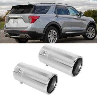 2PCS Exhaust Pipe Tail Muffler Tip Throat Tailpipe For Ford EcoSport Foto 1 de 4