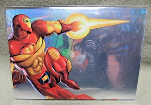 1995 Flair Marvel Annual Holoblast Iron Man Mandarin Chase Card # 5 NM/M Fleer - Bild 1 von 2