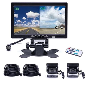 Vehicle Backup Camera 4 Split Monitor Front View Rear View Camera Auto 18 IR ... - Picture 1 of 8