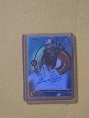 2023 Topps Finest Finest Autograph Auto Gunnar Henderson #GH Blue /150 - Image 1 of 4