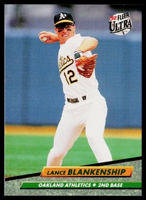1992 Ultra #418 Lance Blankenship Oakland Athletics - Image 1 of 2