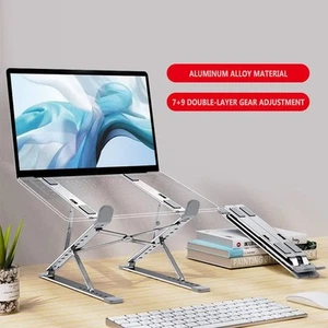 Aluminum Macbook Stand Tablet Holder Office Desk Accessory - Afbeelding 1 van 14