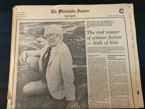 Ray Bradbury & Charlie Schultz intervista giornale 1980 (rara) vedi foto - Foto 1 di 10
