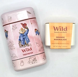 💛 Wild Refillable Natural Deodorant Paddington Case & Orange Marmalade Refill - Picture 1 of 1