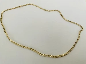 14k Solid Yellow Gold Curb Cuban Chain Necklace~20”~11.4 Grams~not Scrap~Italy - Picture 1 of 10