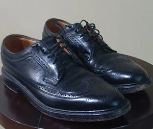 Florsheim Imperial Budapester elegante Schuhe Herren schwarz Leder Schnürschuhe V-Stollen US 8 - Bild 1 von 5